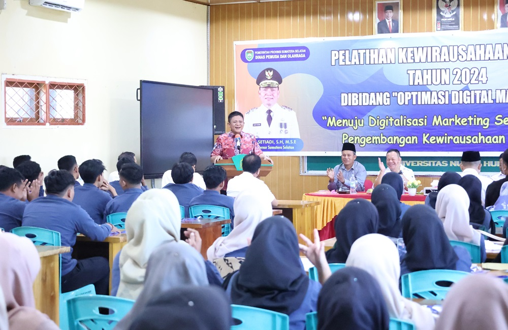 Bupati Lanosin Bersama Dispora Sumsel Buka Pelatihan Wirausaha Pemuda