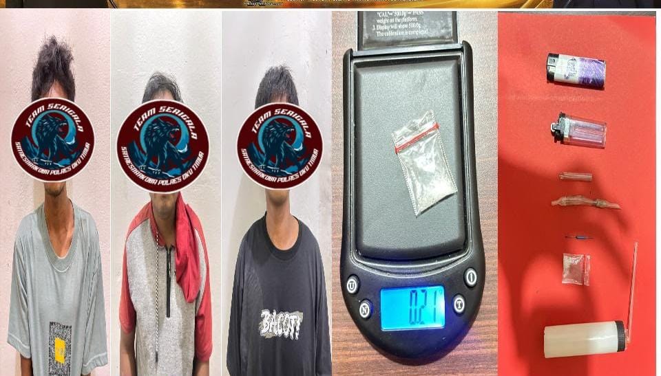 Pesta Sabu di BMT, 3 Pria di OKU Timur Diringkus Unit 1 Reskoba