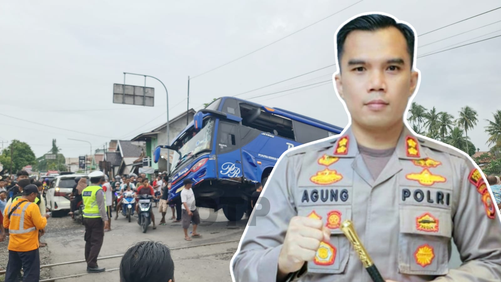 Pasca Kecelakaan Bus, Kapolres Himbau Pengendara Waspada Saat Melintasi Perlintasan Tanpa Palang Pintu