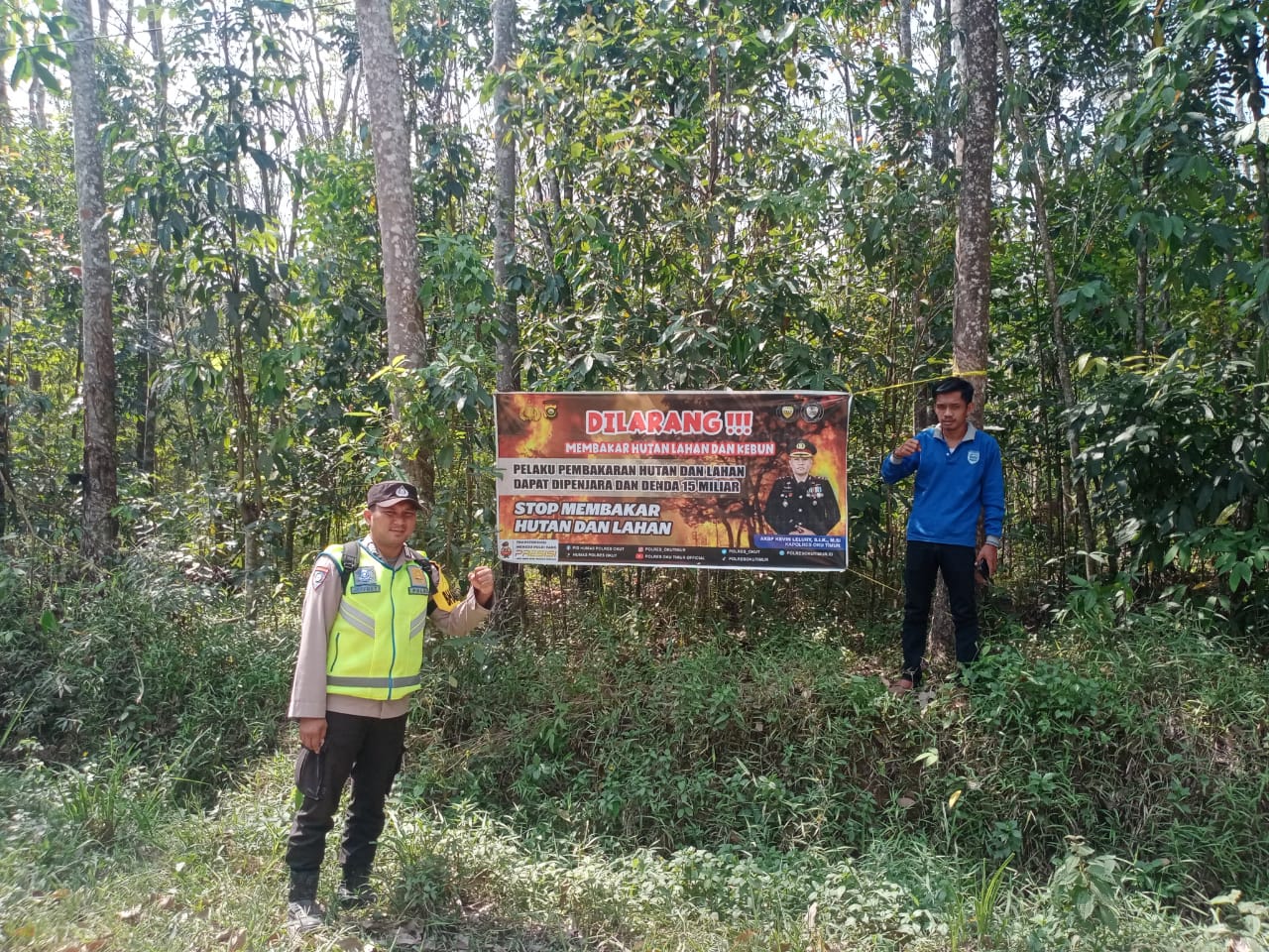 Cegah Karhutla, Polsek Belitang III Gelar Giat Mitigasi 