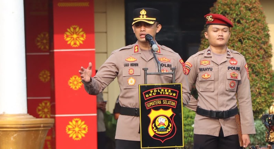 Pimpin Apel Pagi, Kapolres OKU Timur Tekankan Doktrin Satya Haprabu dan Kehadiran Polri di Masyarakat