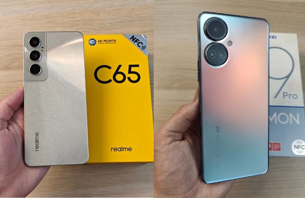 Mending beli Realme C65 atau Tecno Camon 19 Pro? Cek Perbandingannya Spesifikasinya Agar Tidak Salah Pilih