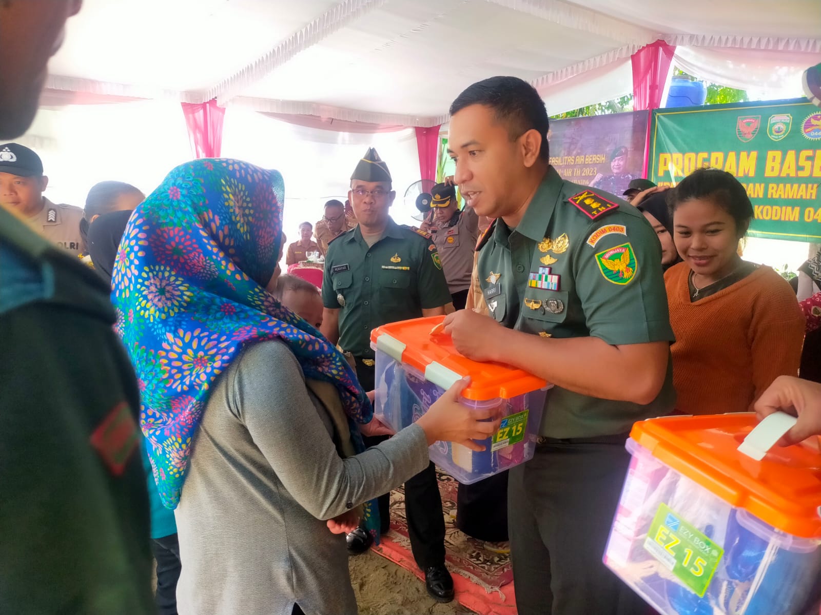 Dandim 0403/OKU Resmikan Penggunaan Air Bersih Hingga Pencanangan Percepatan Penurunan Stunting