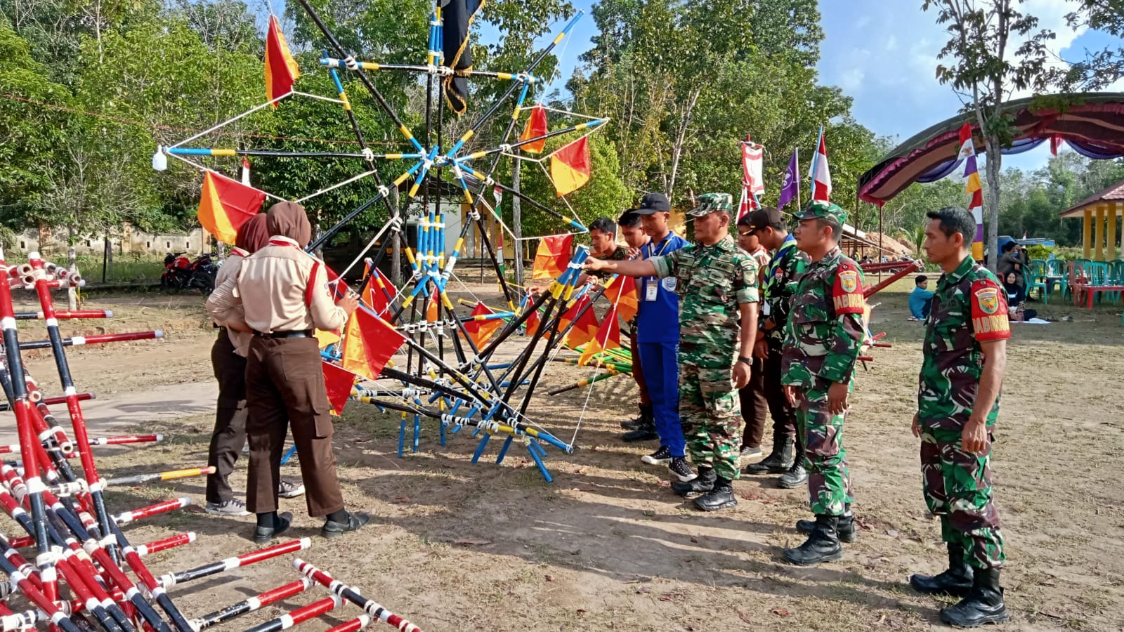 13 Sekolah Ikuti Saka Wira Kartika Koramil 403-14/SS III Jend Ahmad Yani