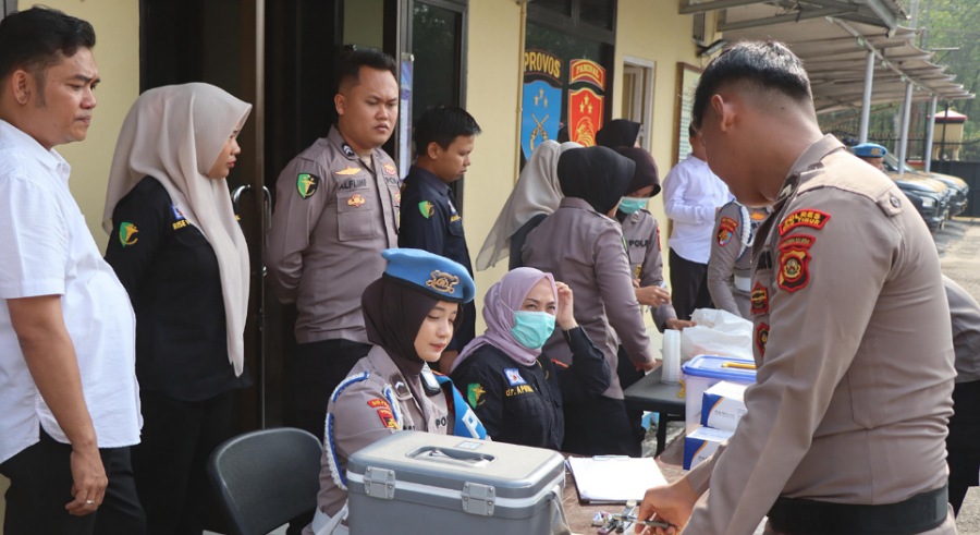 Tes Urine dan Sidak HP, Propam Polda Sumsel Sisir Anggota Polres OKU Timur