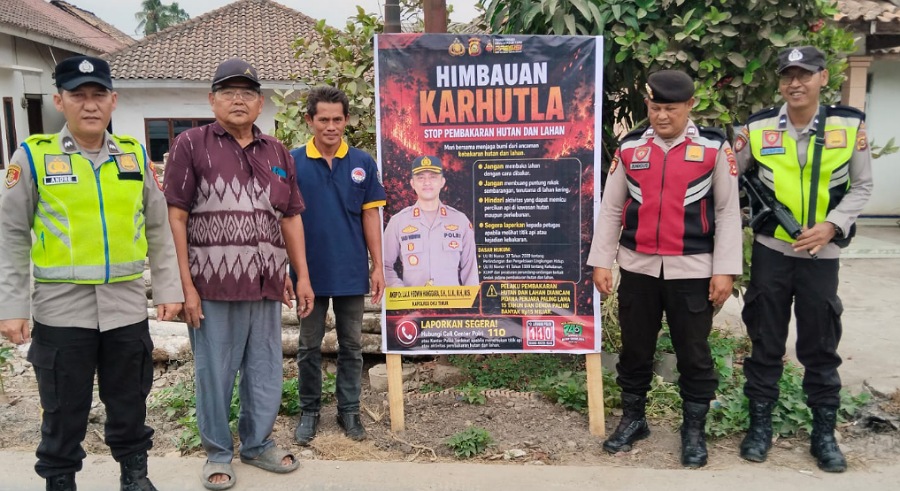 Tekan Risiko Kebakaran Lahan, Polsek Belitang I Sebar Maklumat Kapolda di Tiga Desa
