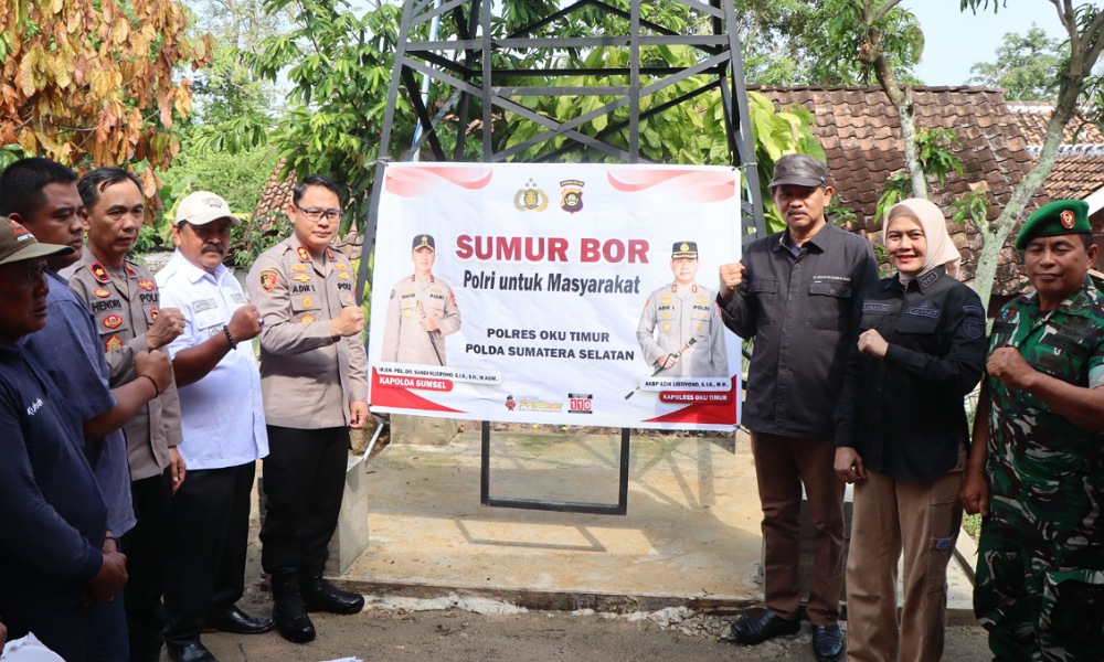 Rayakan HUT Bhayangkara ke-80, Polda Sumsel Bangun Sumur Bor untuk Warga Martapura