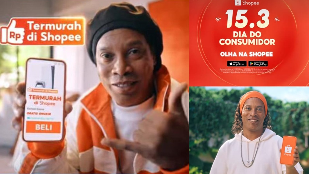 Shopee Gandeng Ronaldinho! Selebrasi Samba Sang Legenda Bikin Netizen Heboh