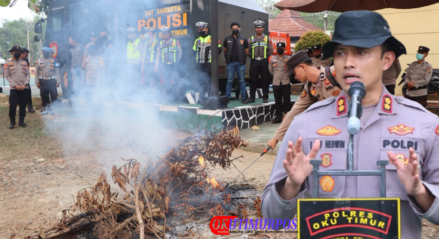 Tingkatkan Kesiapsiagaan Karhutla, Polres OKU Timur Simulasi Pemadaman Lahan Gambut Pakai Cairan X-Fire
