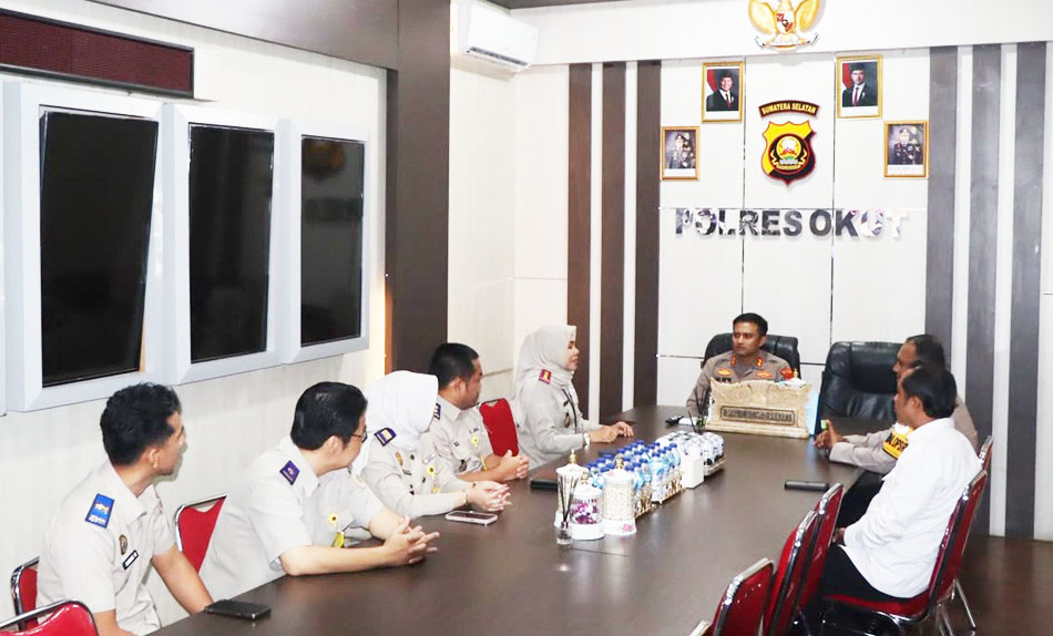 Perkuat Sinergitas, Polres OKU Timur Sambut Kunjungan Jajaran BPN
