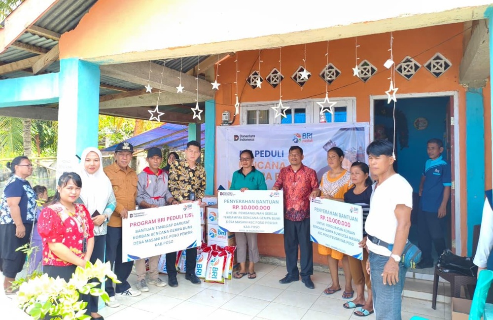Tanggap Bencana Gempa Poso, BRI Peduli Salurkan Bantuan Bagi Korban Terdampak