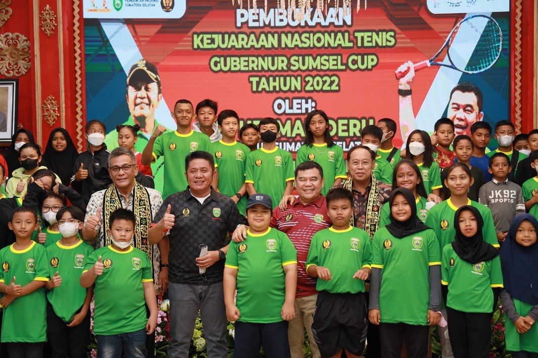 Kejurnas Tenis Gubernur Sumsel Cup 2022 Curi Perhatian Peserta dari Luar Sumsel  