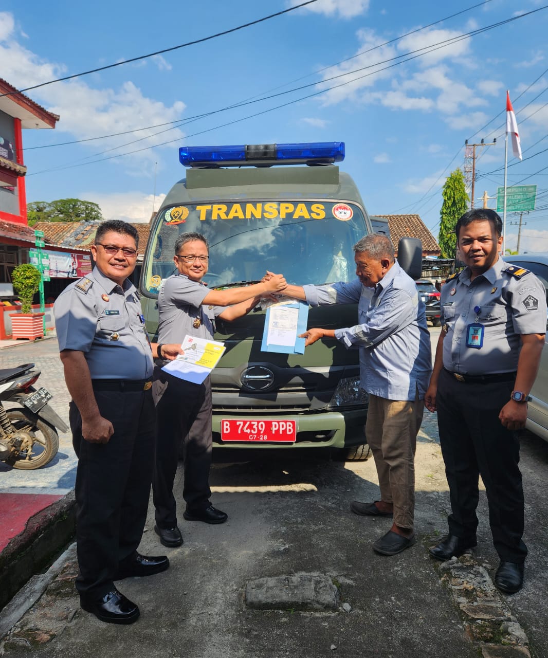 Penunjang Pelaksana Tugas, Lapas Martapura Terima Satu Unit Mobil Transpas dari Ditjenpas