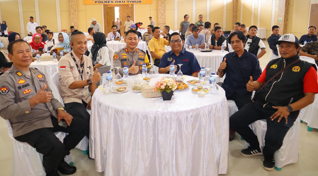 Polres Gelar Coffee Morning  Bersama Awak Media di Kabupaten OKU Timur