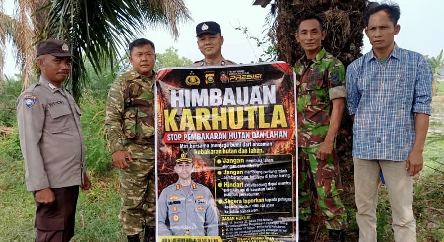 Waspada Karhutla Masih Mengintai, Polsek Buay Madang dan TNI Gelar Patroli Gabungan di Desa Anyar
