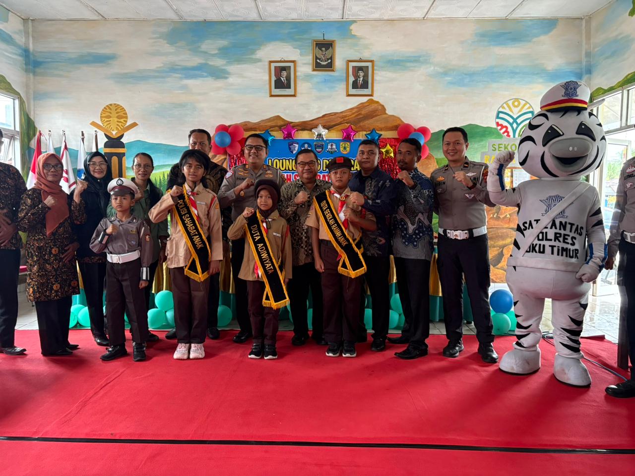 Satlantas Polres OKU Timur Launching Sekolah Sahabat Lalu Lintas Pertama di Sumsel