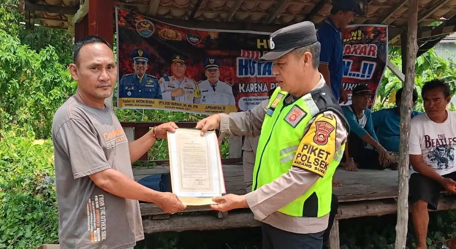 Tekan Polusi Udara, Polsek Madang Suku I Gencarkan Sosialisasi Karhutla di Tiga Desa
