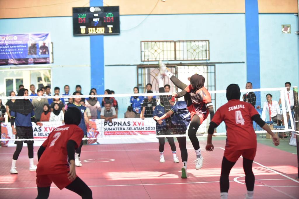 Waw! Kalahkan Sulawesi Barat, Tim Takraw Putri Sumsel Sukses Rebut Medali Emas POPNAS XVI Tahun 2023