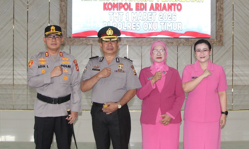 Kasi Humas Polres OKU Timur Edi Arianto Naik Pangkat ke Kompol