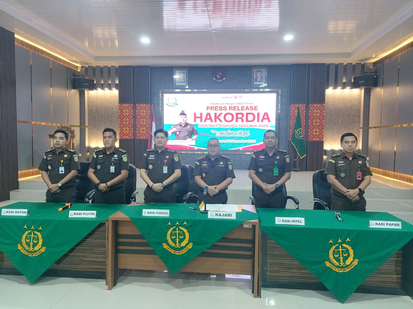 Kejari OKU Timur Press Release HARKORDIA Hingga Beberkan Pencapaian Kinerja Pidsus