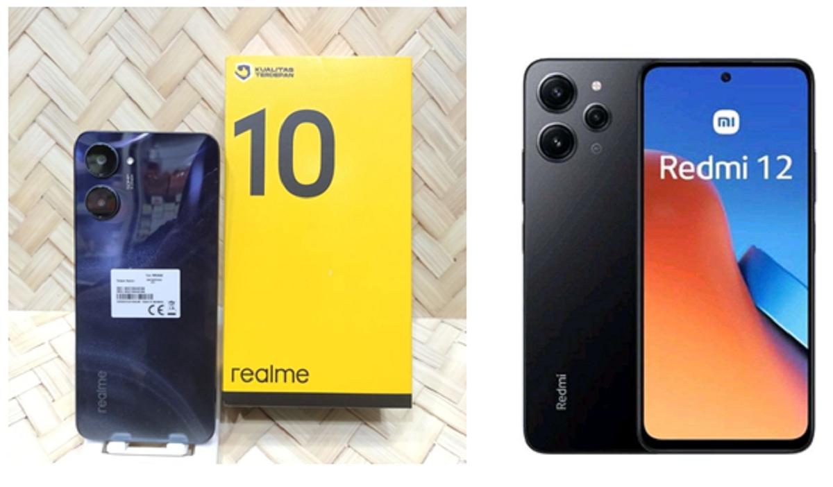 Perbandingan Realme 10 atau Redmi Note 12 Kamera Utama Sama 50 MP, Spek Lebih Unggul Siapa?