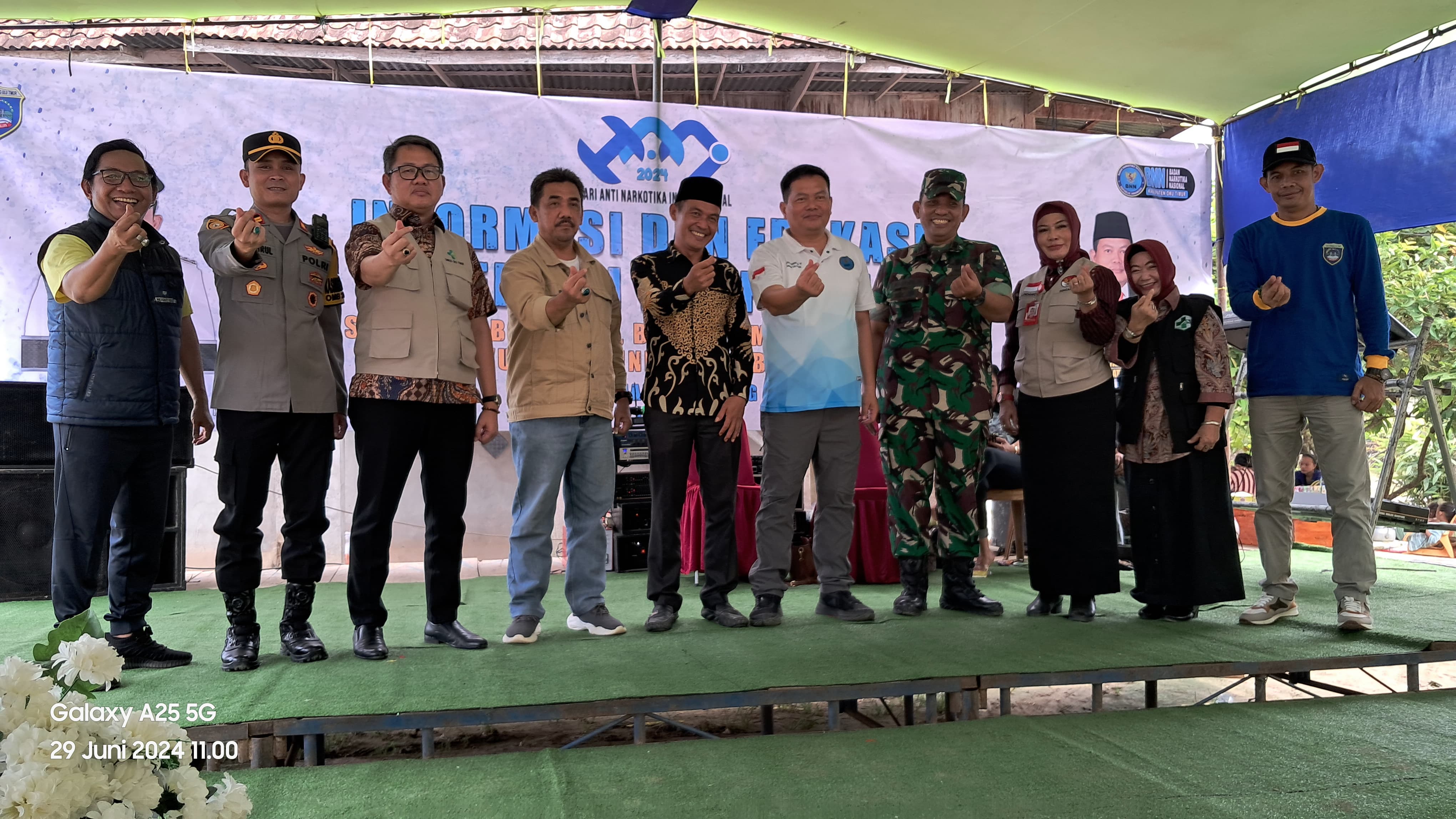 Pasca HANI, BNNK OKU Timur Kampanye Anti Narkoba di Desa Riang Bandung