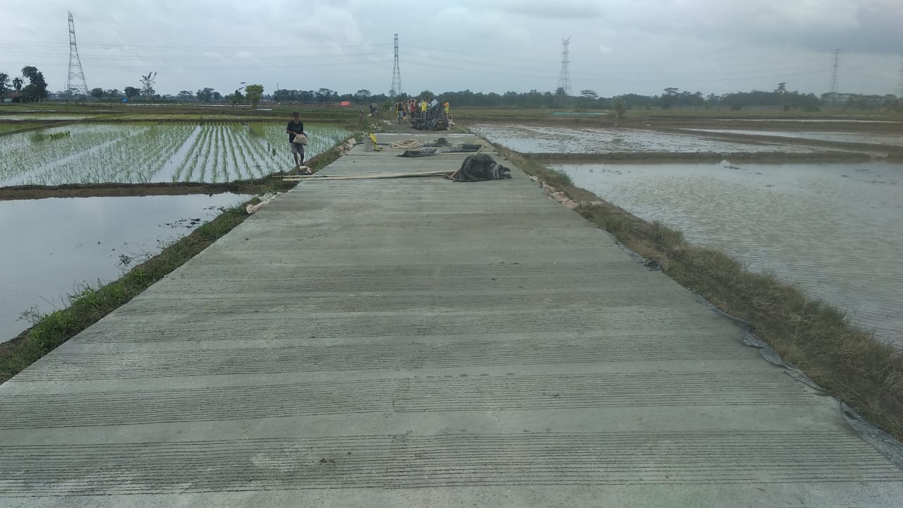 Jalan Desa Sukamulya Mulai Dilakukan Pengecoran 