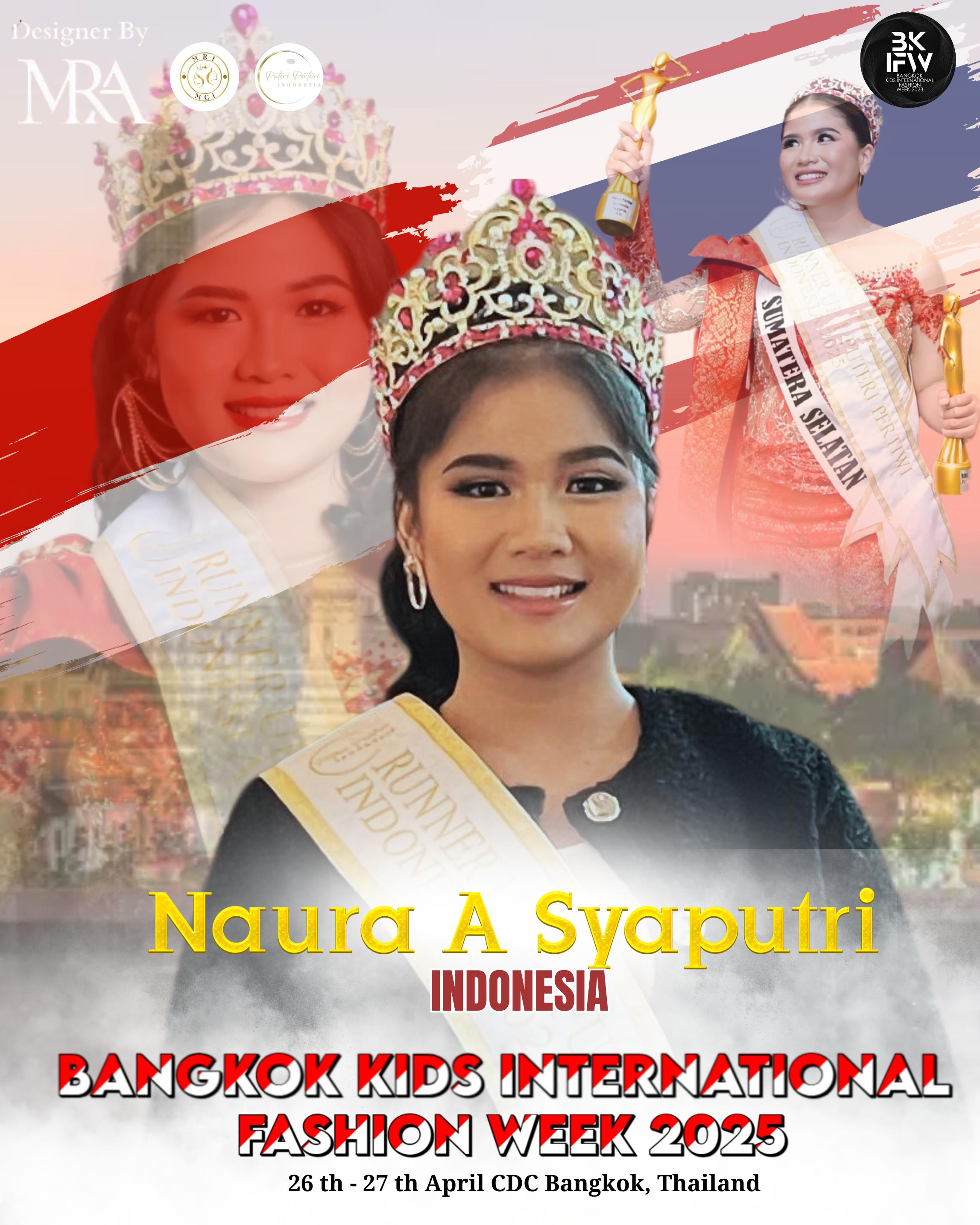 Gadis OKU Naura A Syaputri Go Internasional, Tampil Diajang Fashion Week di Bangkok Thailand