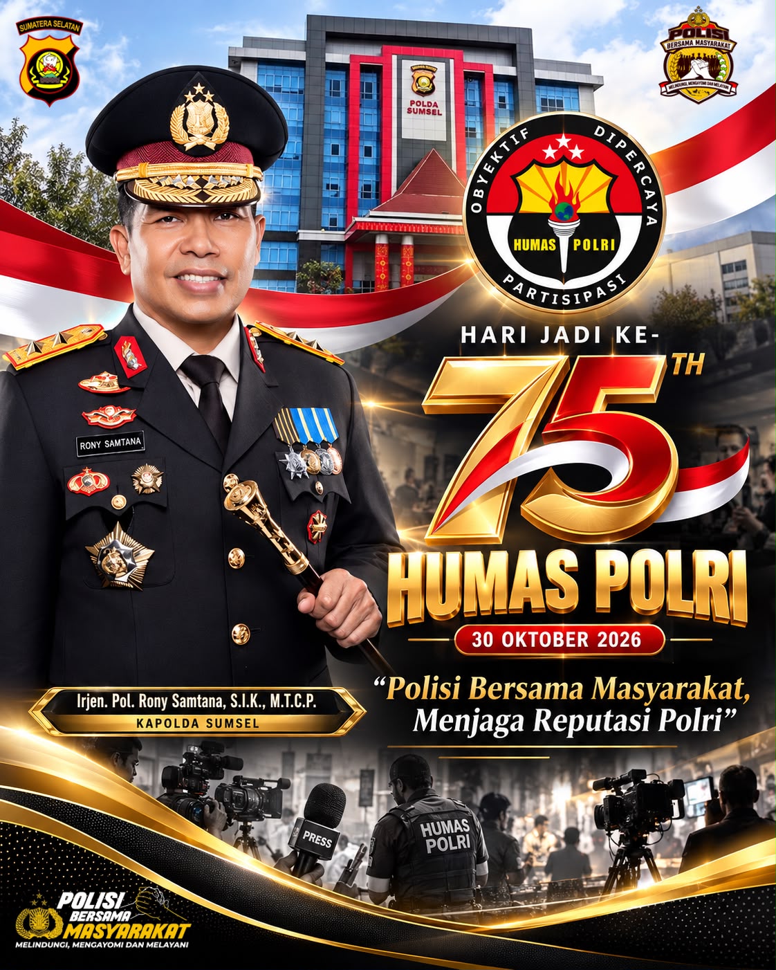 Peringati HUT Humas Polri ke-75, Polda Sumsel Tekankan Pentingnya Transparansi dan Komunikasi Humanis