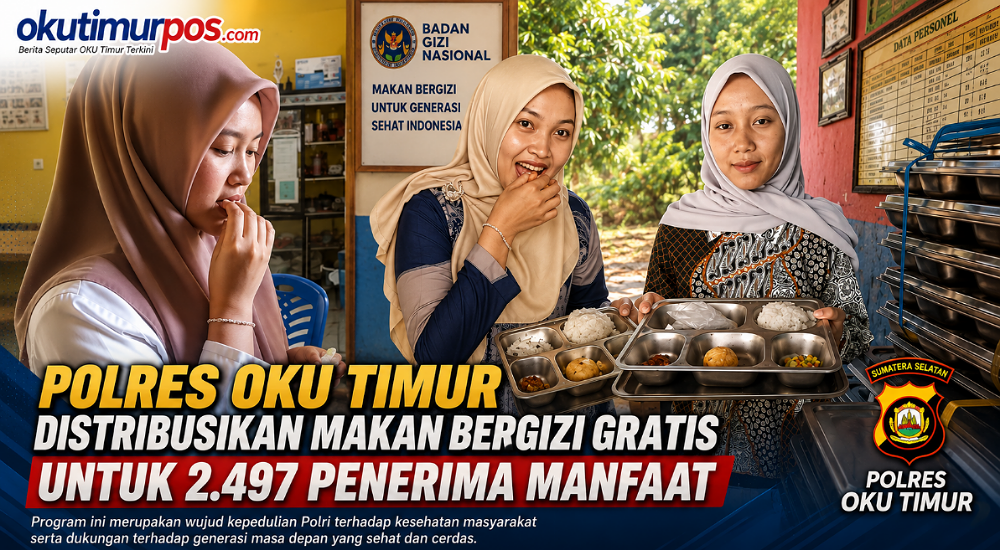 Polres OKU Timur Distribusikan Makan Bergizi Gratis untuk 2.497 Penerima Manfaat