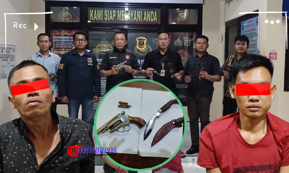 Bawa Senpi Rakitan dan Sajam, Dua Pelaku diamankan Polsek Belitang I