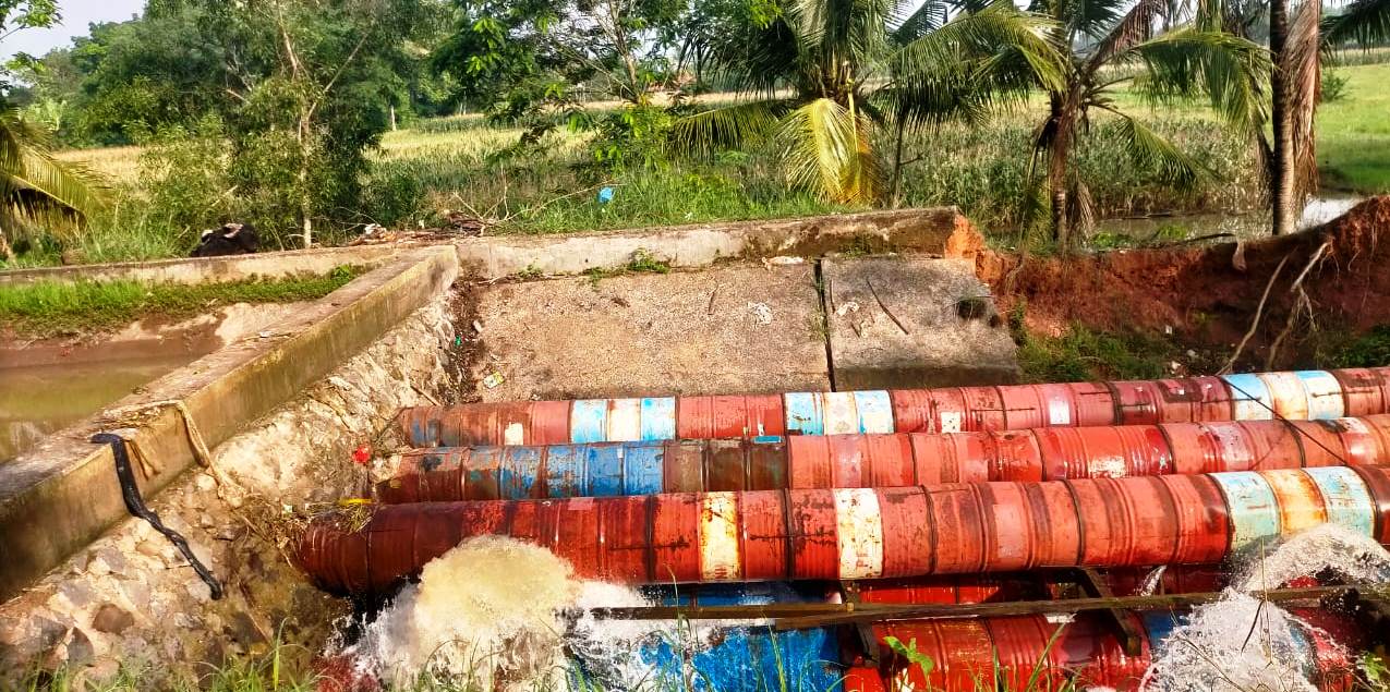 Pasokan Air Tak Lancar, Petani Desa Tanjung Kemuning Belitang II Ngeluh Tanggul Jebol Tak Kunjungan Diperbaiki