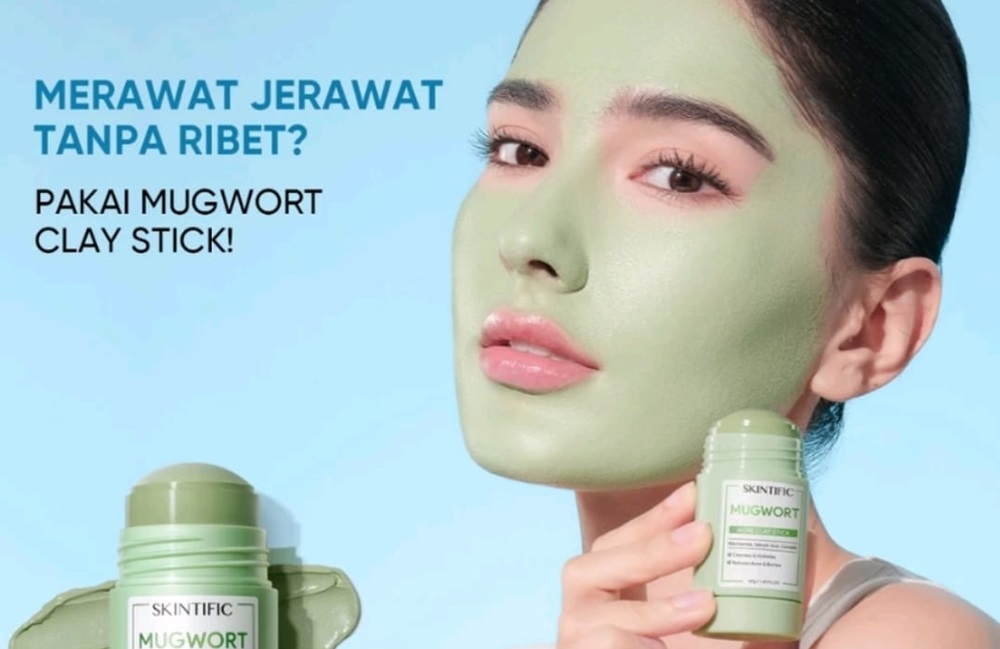 Rahasia Kulit Mulus dan Glowing! SKINTIFIC Mugwort Anti Pores & Acne Clay Stick Ampuh Mengecilkan Pori