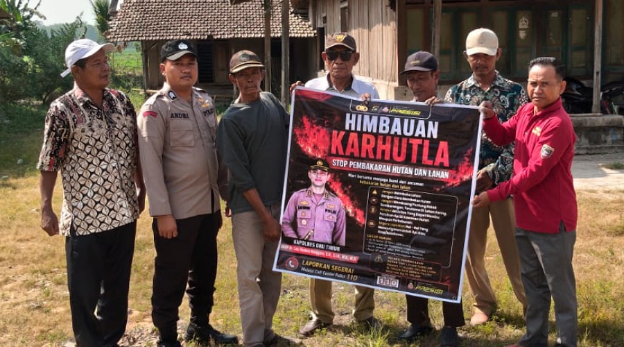 Polres OKU Timur Intensifkan Sosialisasi Cegah Karhutla dan Sanksi Pidana