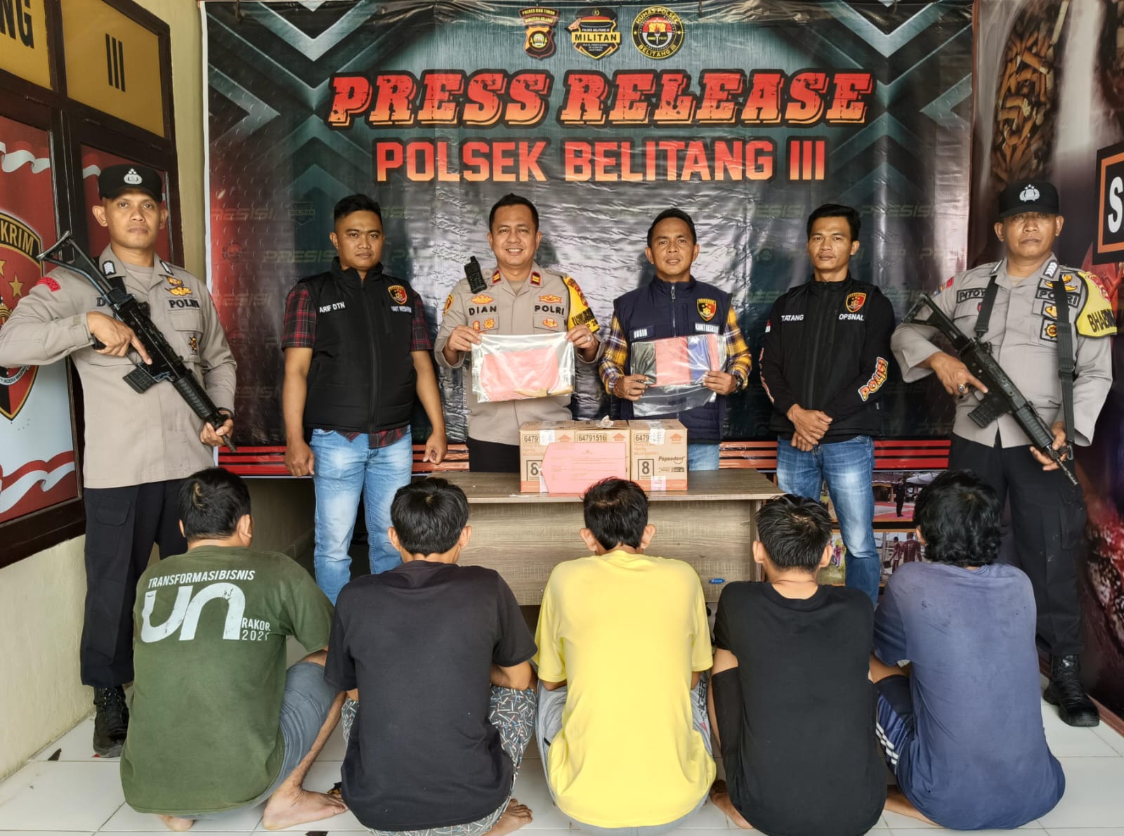 Lima Pelaku Spesialis Bobol Gudang Diringkus Polisi