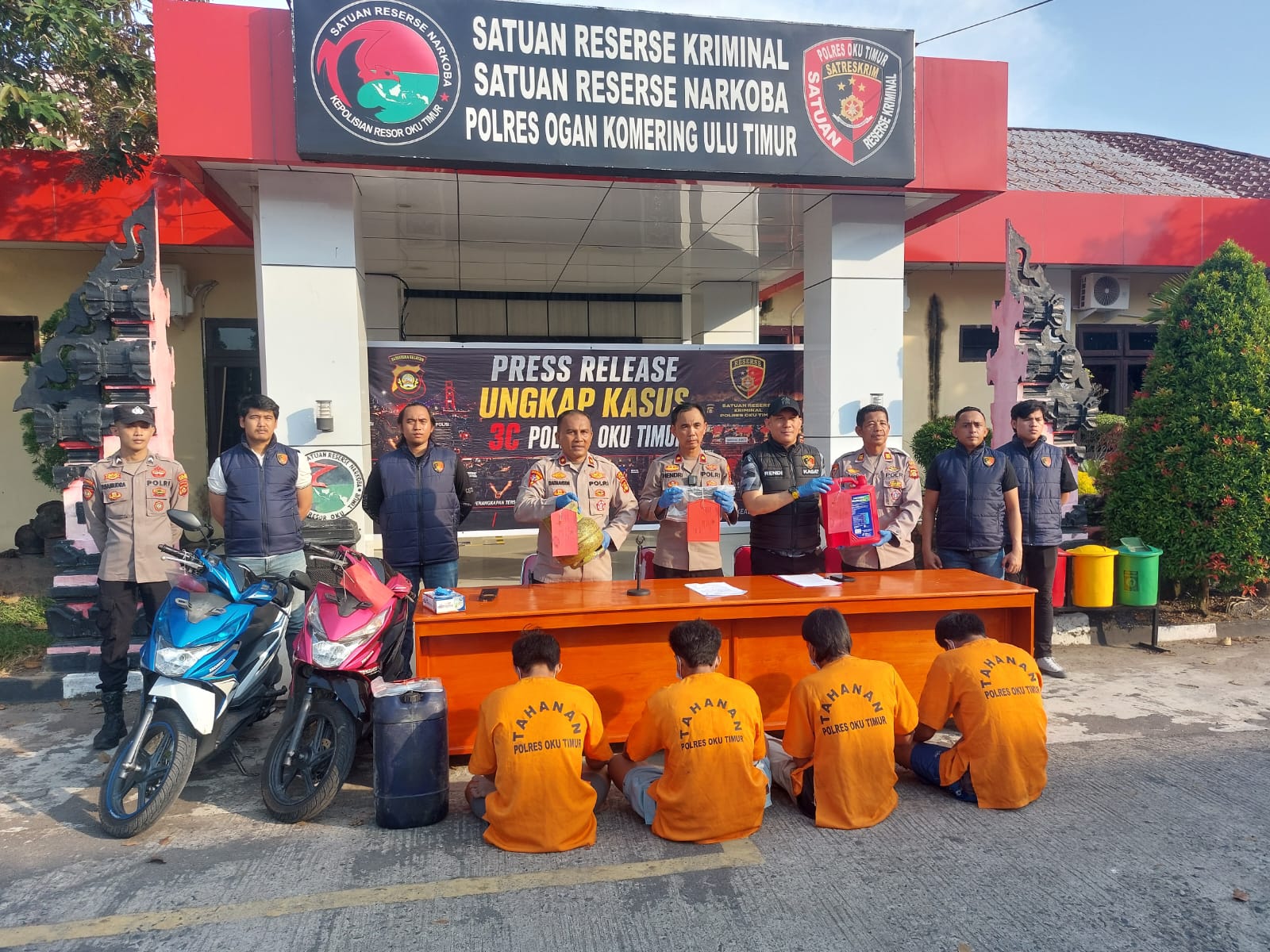 Jajaran Polres OKU Timur Ungkap 4 Kasus 3C Dalam 19 Hari