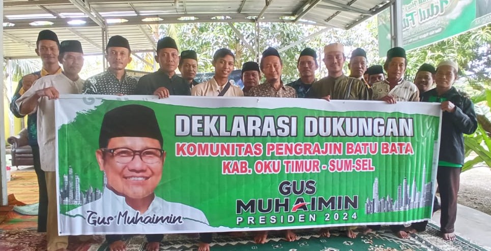 Komunitas Pengrajin Batu Bata dan Serikat Tani Holtikultura OKU Timur Dukung Muhaimin Presiden 2024