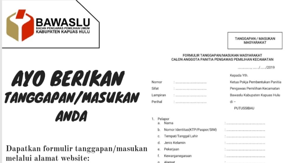 Masyarakat Bisa Sampaikan Sanggahan Terhadap Kandidat Calon Anggota Bawaslu