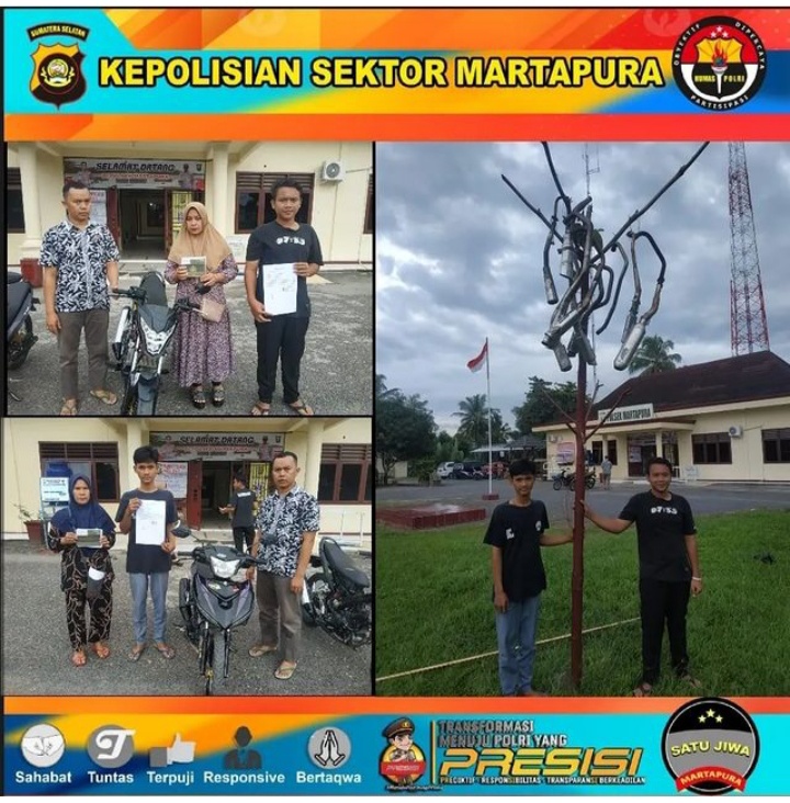 Polsek Martapura Razia Knalpot Brong