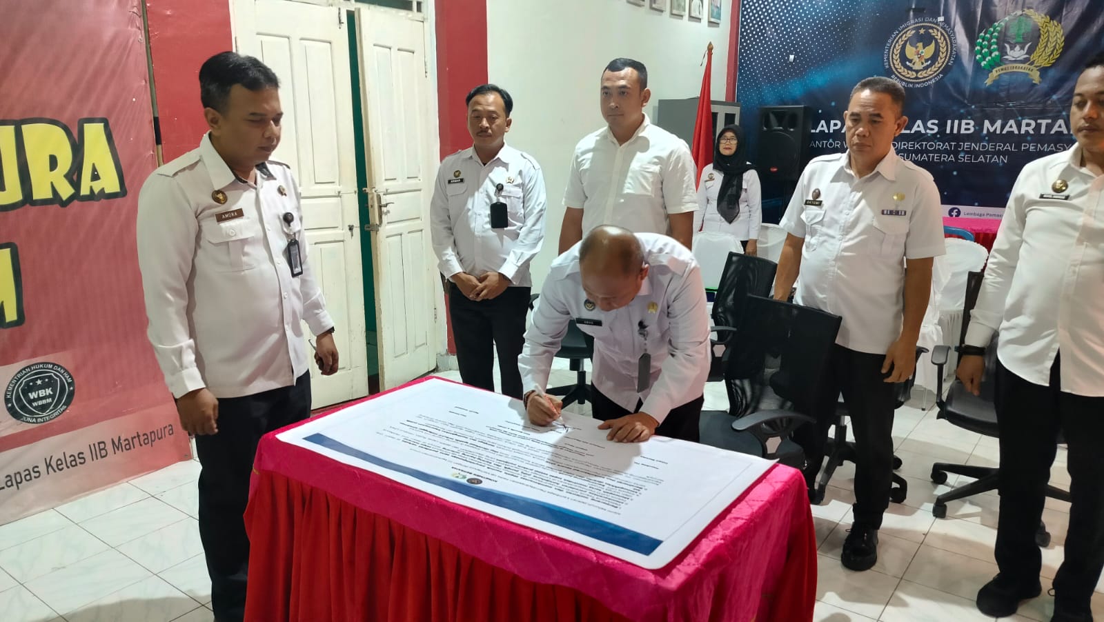 Komitmen Berantas Narkoba, Lapas Martapura Penandatanganan Secara Virtual 