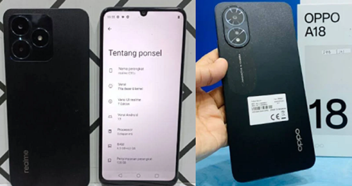 Realme C51s atau Oppo A18, Harga Selisih Rp 76 Ribuan, Spesifikasi Unggul Siapa?