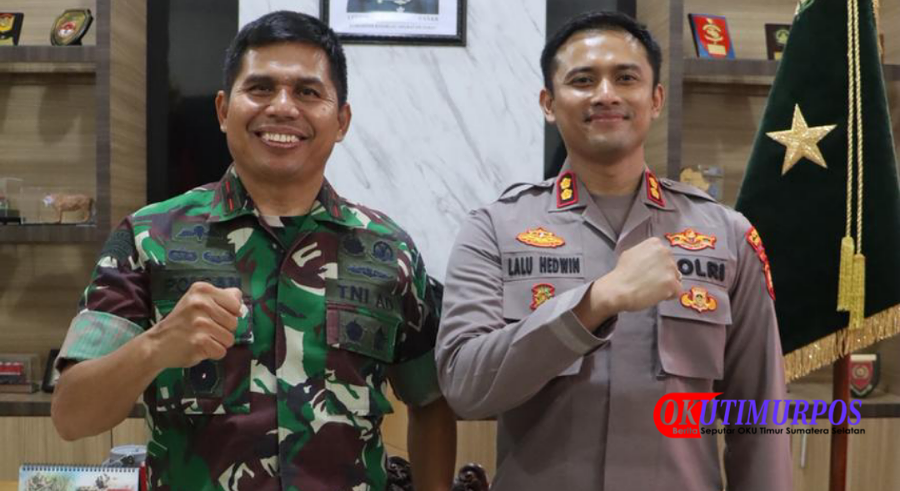 Sinergi TNI-Polri, Kapolres OKU Timur Temui Komandan Puslatpur Kodiklat TNI AD