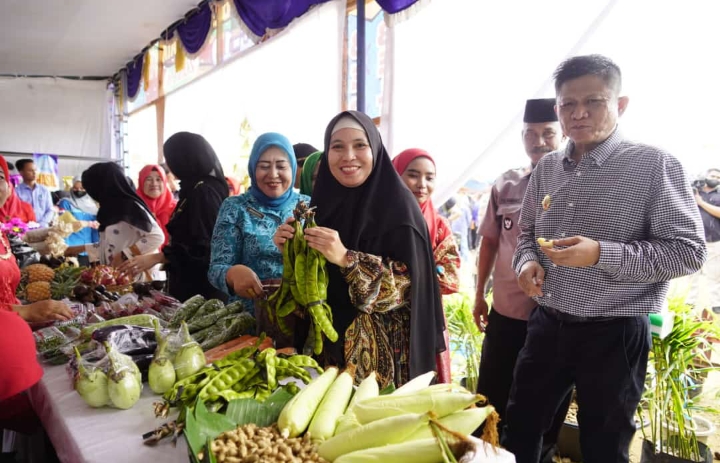 Hidupkan Ekonomi, Berdayakan UMKM, Bupati Enos Resmikan Bazzar UMKM Zona Belitang Jaya