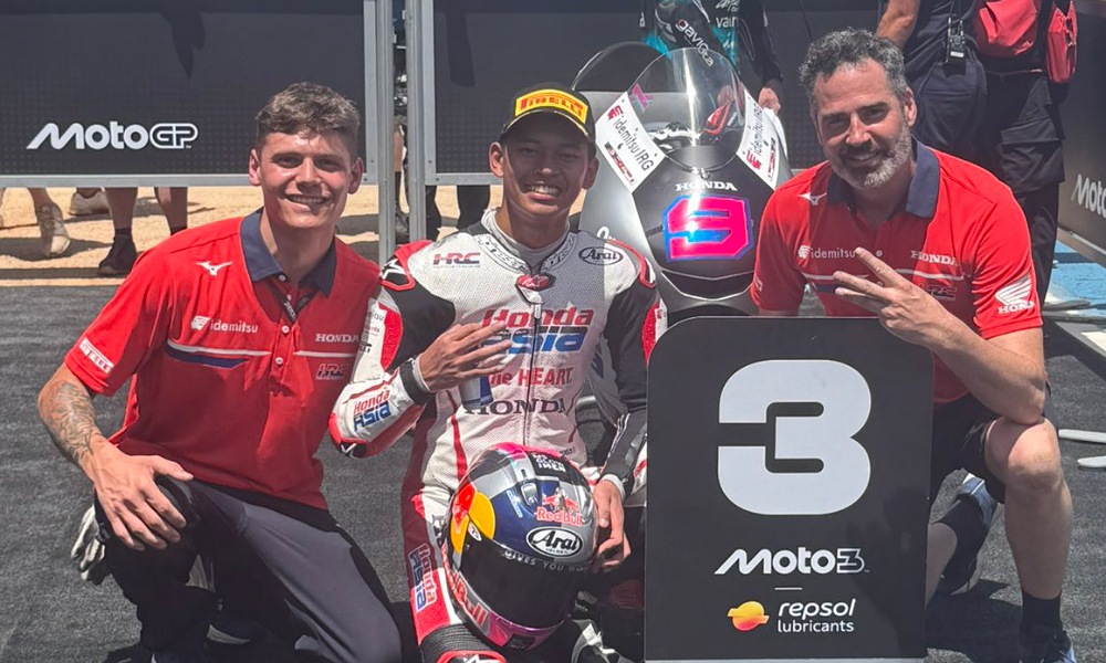 Veda Pratama Pembalap Indonesia Sukses Naik Podium Perdana di Moto3 Brazil