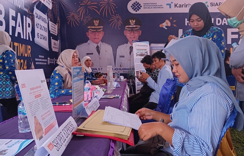 Disnakertrans OKU Timur Gelar Job Fair, Diikuti 17 Perusahaan dengan Totoal 686 Lowongan Kerja