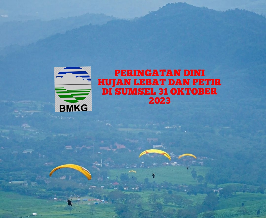 Peringatan Dini! Hujan Lebat dan Petir di Sejumlah Wilayah Sumatera Selatan 31 Oktober 2023, Cek di Sini