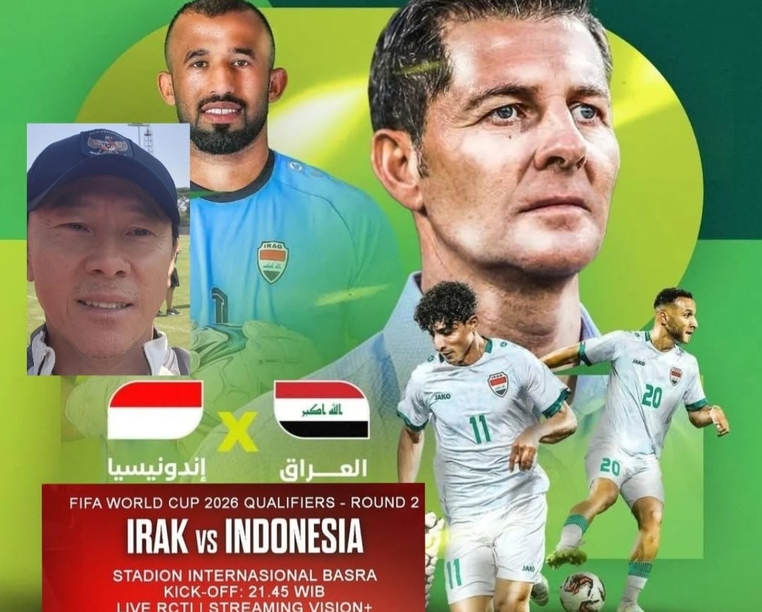 Kualifikasi Piala Dunia 2026, Live Malam Ini Lawan Irak Timnas Sepak Bola Indonesia Siap Berikan yang Terbaik