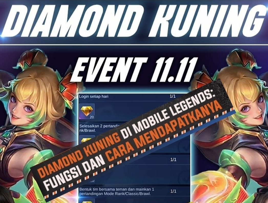 Event Diamond Kuning Mobile Legends 2023,  Cukup Login Raih Ribuan Promo Diamond dan Skin Eksklusif