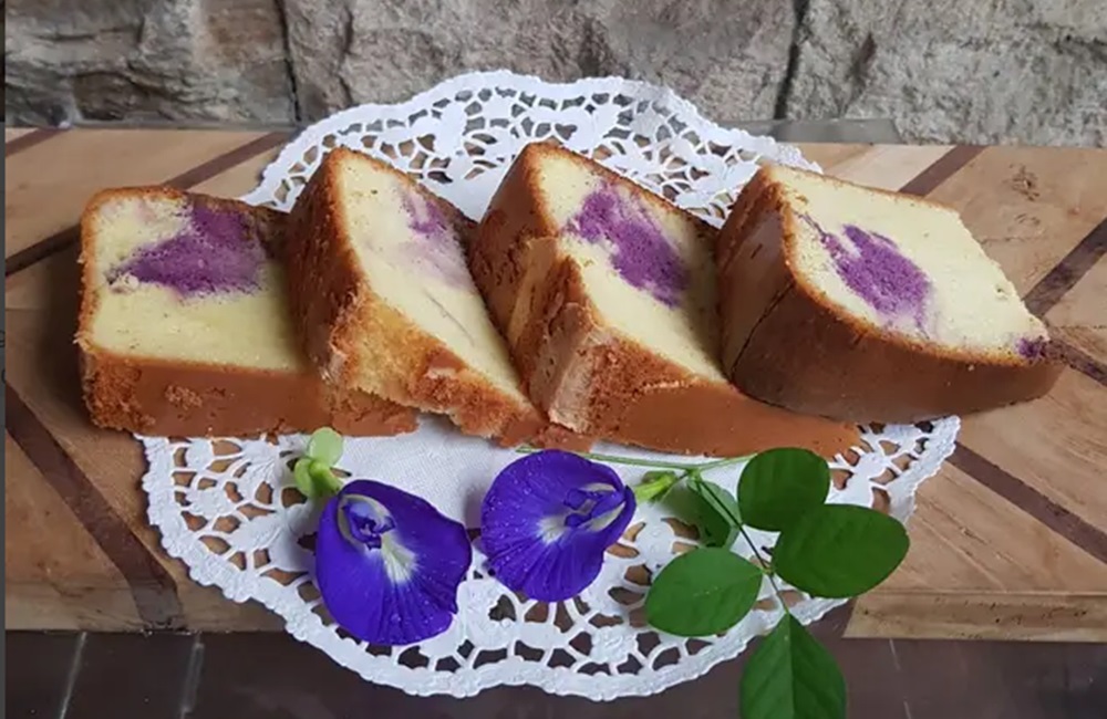 Resep Chiffon Cake Bunga Telang yang Cantik, Bahan Sederhana Ide Cemilan Keluarga 