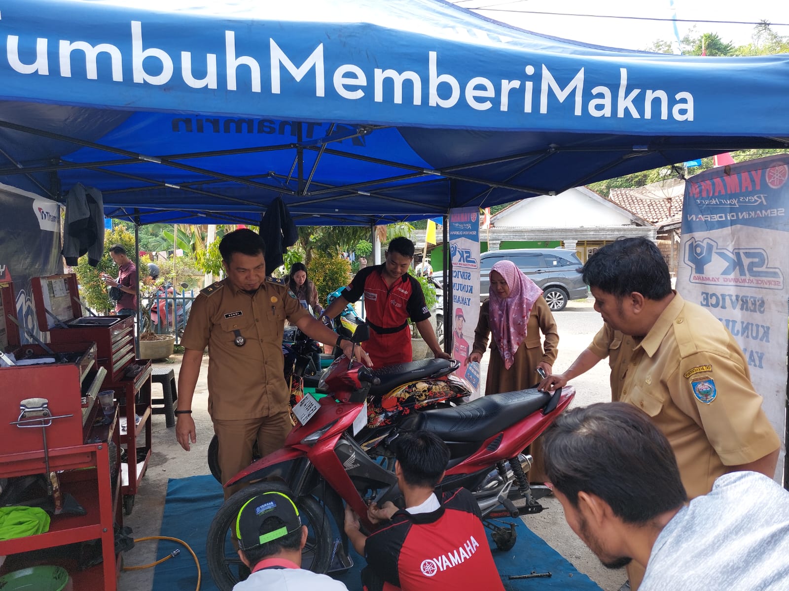 Pemerintah Desa Tanjung Baru dan Yamaha Thamrin Kerjasama Service Semua Merk Motor